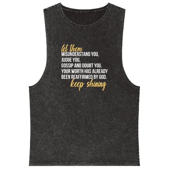 Let Them Misunderstand You, Judge You, Gossip Mineral Wash Tank Tops