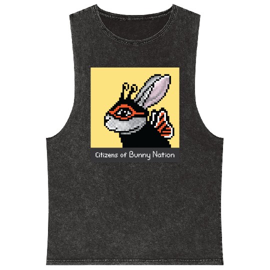 Citizens of Bunny Nation NFT #24 Artwork Mineral Wash Tank Tops