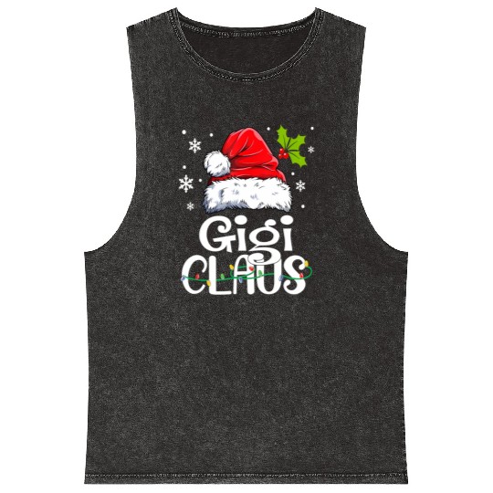 Gigi Claus Family Pj Mineral Wash Tank Tops
