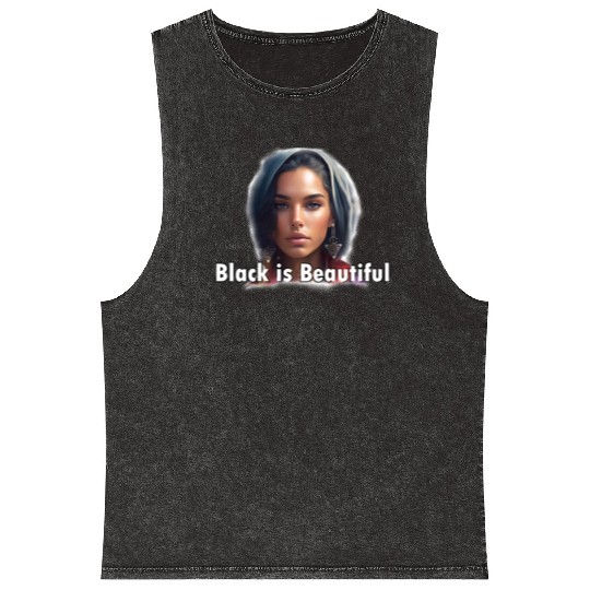 Black is Beautiful Mineral Wash Tank Tops