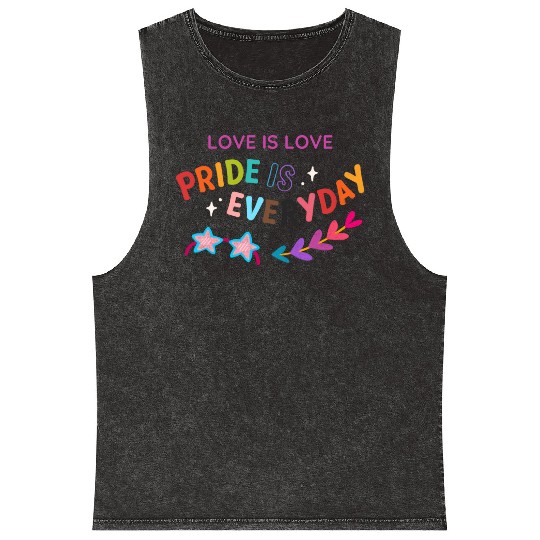 LGBT Pride Gay and Lesbian Mardi Gras Mineral Wash Tank Tops