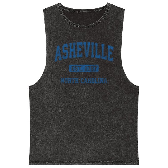 Asheville North Carolina Athletic Sports Mineral Wash Tank Tops