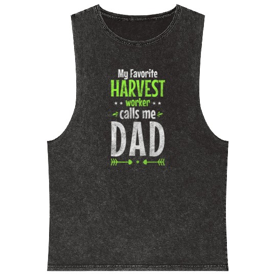 Farmer Farm Harvest Time Vegetable Mineral Wash Tank Tops