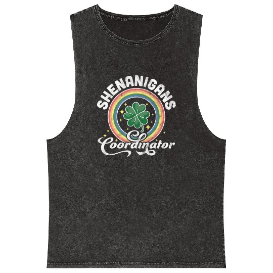 Shenanigans Coordinator Teacher St Patrick'S Day Mineral Wash Tank Tops