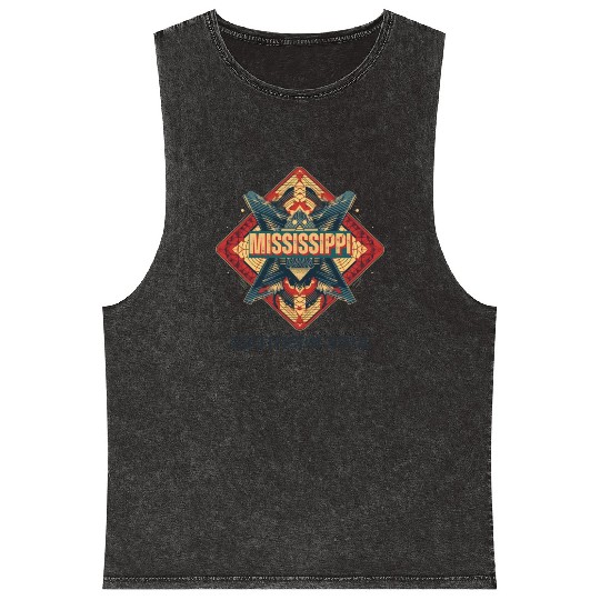 Mississippi vibes Mineral Wash Tank Tops