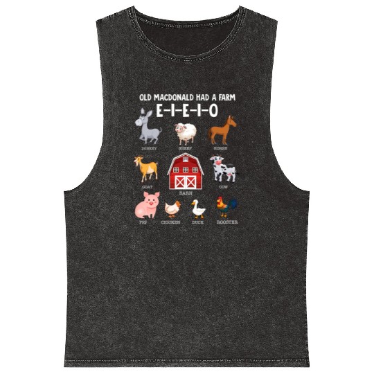 Toddler Farm Animals Old Macdonald Had A Farm Mineral Wash Tank Tops
