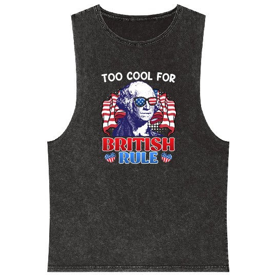 Too cool for British rule George Washington Mineral Wash Tank Tops