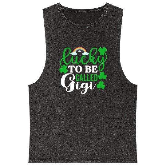 Lucky To Be Called Gigi St Patrick'S Day Irish Mineral Wash Tank Tops