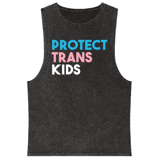 Protect Trans Transgender Pride Mineral Wash Tank Tops