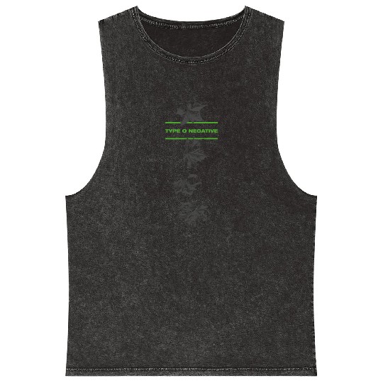 Type O Negative Leaves Double Sided Black Mineral Wash Tank Tops