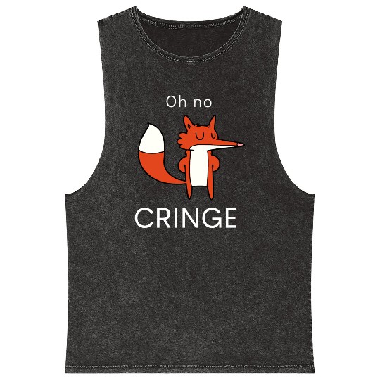 Oh no Cringe Mineral Wash Tank Tops