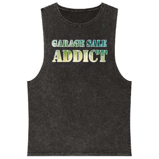 Garage Sale Addict green yellow watercolor Mineral Wash Tank Tops