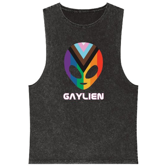 Gaylien aka Gay Alien Mineral Wash Tank Tops