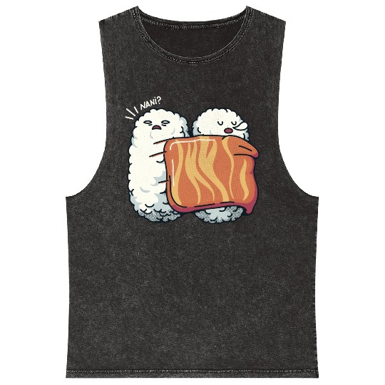 Sleeping Sushi Mineral Wash Tank Tops