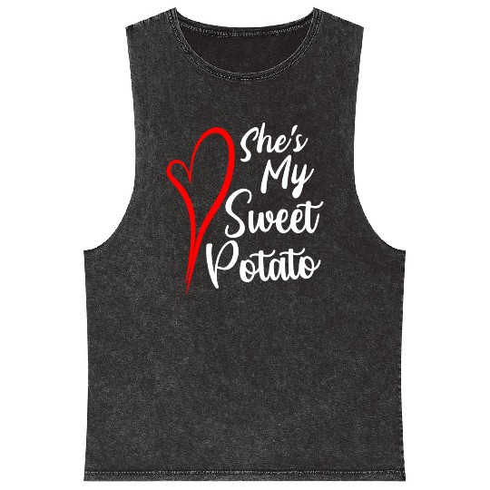She s My Sweet Potato Mineral Wash Tank Tops
