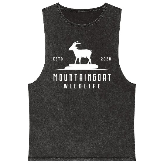 Mountain Goat Nature Wild Animals Mountain Animals Mineral Wash Tank Tops