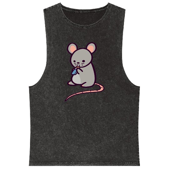 Cute Rat Candy Bar Mineral Wash Tank Tops