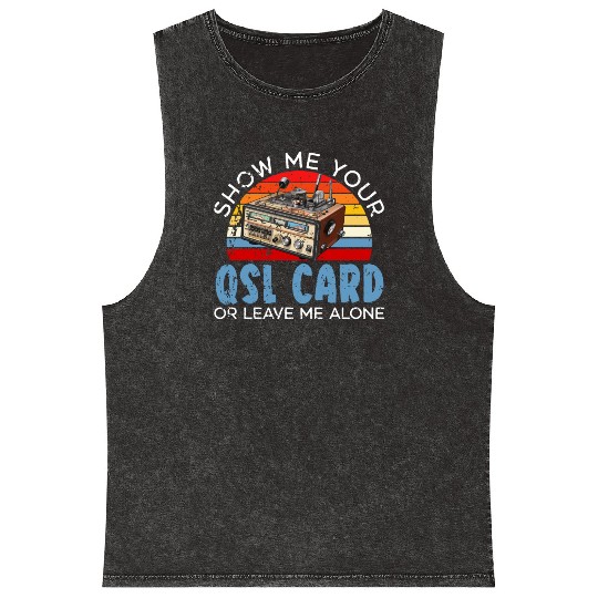 Ham Radio Operator Morse Code Radioactivity Mineral Wash Tank Tops