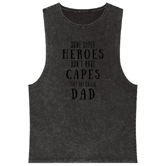 Superhero DAD Mineral Wash Tank Tops