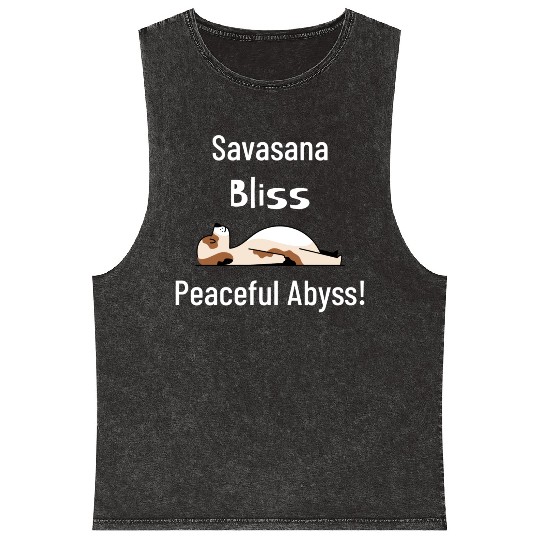 Savasana Bliss, Peaceful Abyss! Mineral Wash Tank Tops