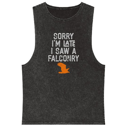 Falconry Bird Falcon Hunting Falconer Mineral Wash Tank Tops