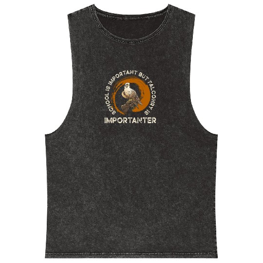 Falconry Bird Falcon Hunting Falconer Mineral Wash Tank Tops