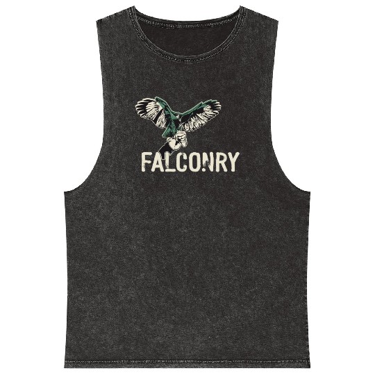 Falconry Bird Falcon Hunting Falconer Mineral Wash Tank Tops