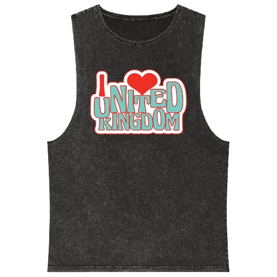 United kingdom hearts Mineral Wash Tank Tops