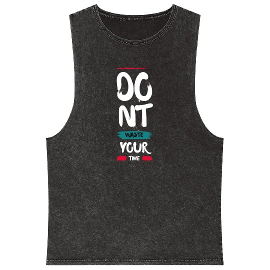 Black Colorful Dubai The Leading City in the World Mineral Wash Tank Tops