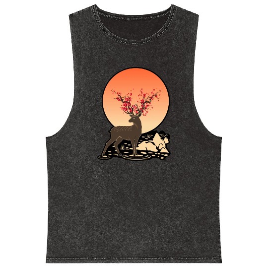 THE SACRED DEER | NATURE HOLY SPIRIT Mineral Wash Tank Tops