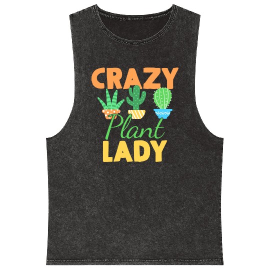 Plants Plant Lady Gardener Mineral Wash Tank Tops