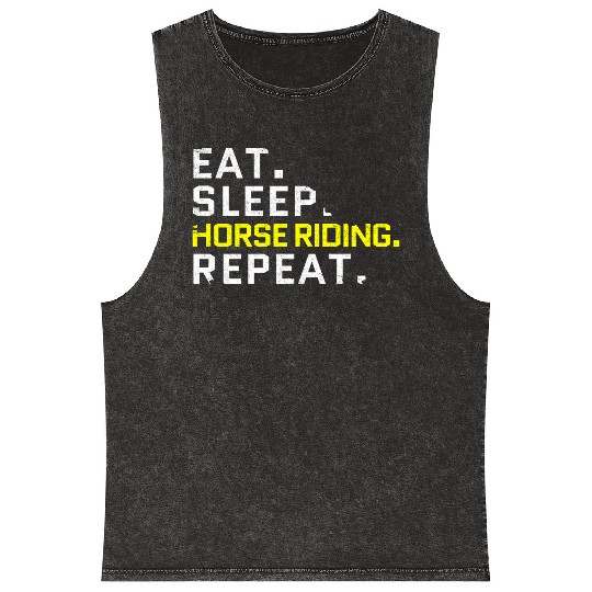 horse racing Mineral Wash Tank Tops