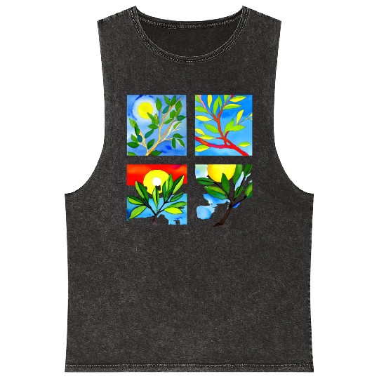 Laughing Olive Branch - Sustainable Harmony Mineral Wash Tank Tops