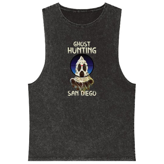 Paranormal Investigator San Diego Ghost Hunter Mineral Wash Tank Tops