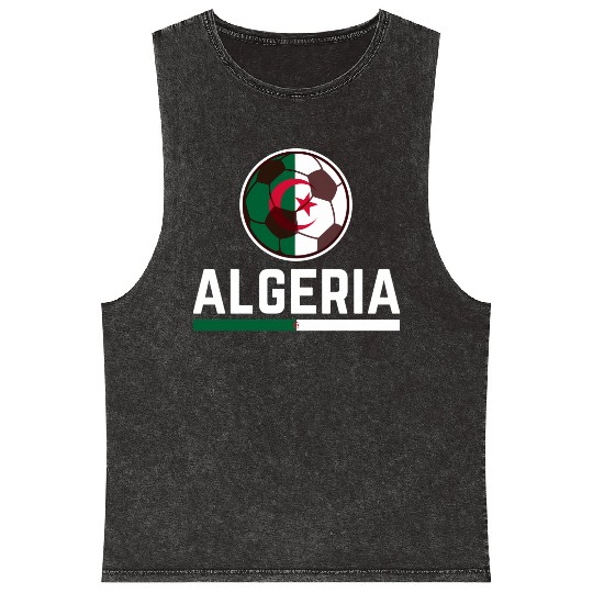Algerian Soccer Jersey Football Team National Flag Mineral Wash Tank Tops