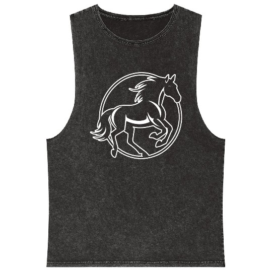Horse Equine Pony Mineral Wash Tank Tops