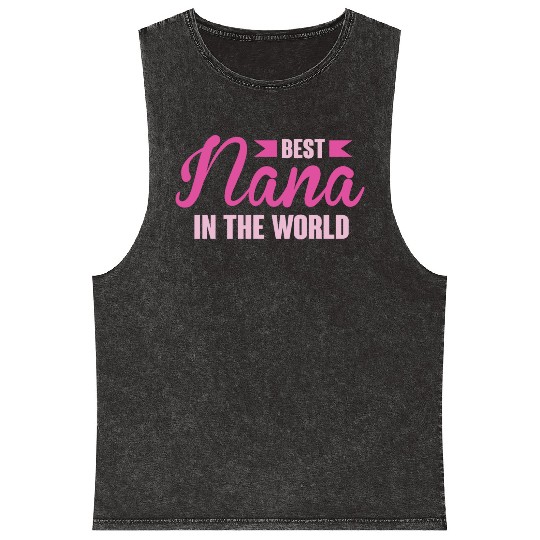 Best Nana In The World hippie Mineral Wash Tank Tops