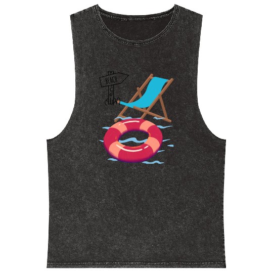 "Beach Vibes Mineral Wash Tank Tops: Embrace the Sun and Sand!"