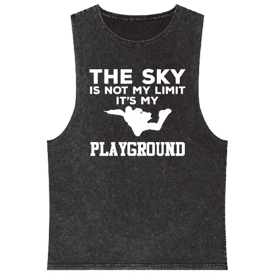 Sky Playground - Skydiver Skydiving Parachuting Mineral Wash Tank Tops