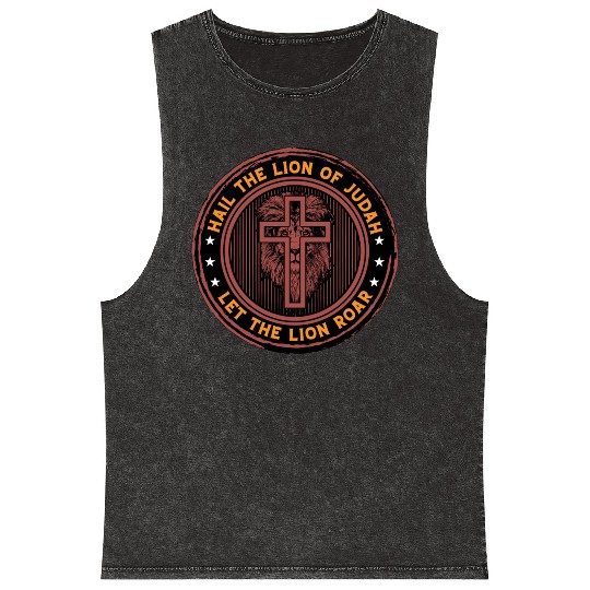 Lion Hail the lion of Judah let the lion roar Mineral Wash Tank Tops