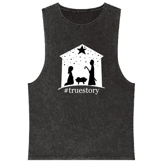 Truestory Birth Jesus True Bible Story Bethlehem Mineral Wash Tank Tops