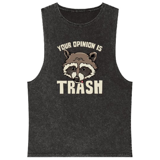 Raccoon Trash Panda Meme Garbage Humor Mineral Wash Tank Tops