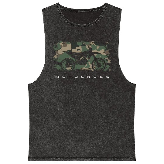 Motocross Dirt Bike Dirt Bike Motocross Mineral Wash Tank Tops