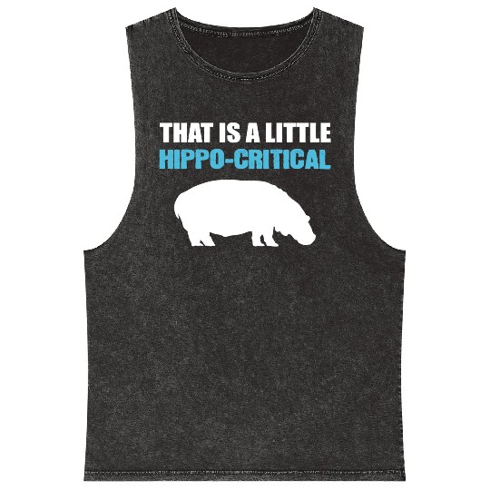 Little Hippo-Critical Zookeeper Or Animal Lover Gi Mineral Wash Tank Tops