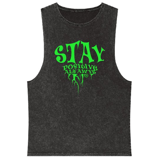 stay positive Mineral Wash Tank Tops