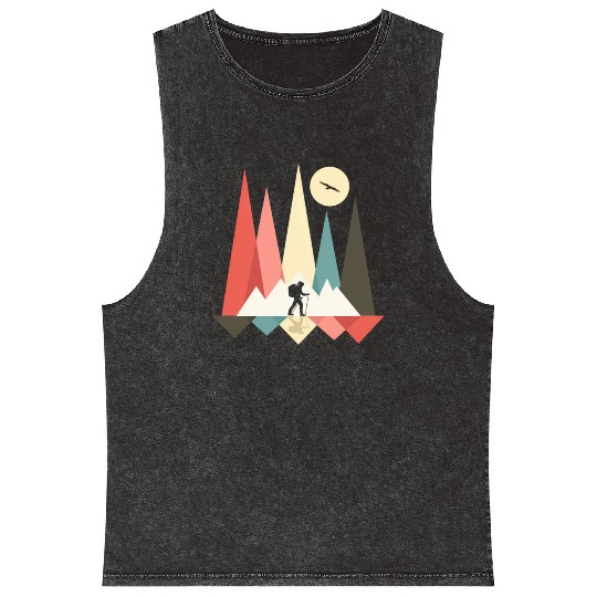 Backpacking Hiking Outdoor Wilderness Mountains Mo Mineral Wash Tank Tops