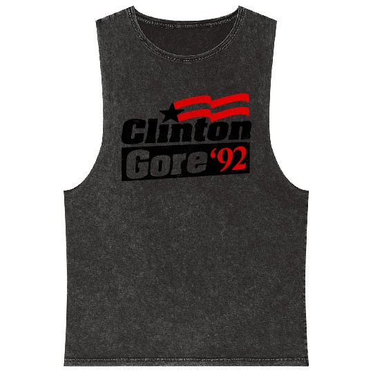 Clinton Gore '92 Bill Clinton President Mineral Wash Tank Tops