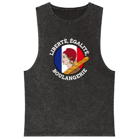 Bastille Day Marianne Of France French Revolution Mineral Wash Tank Tops