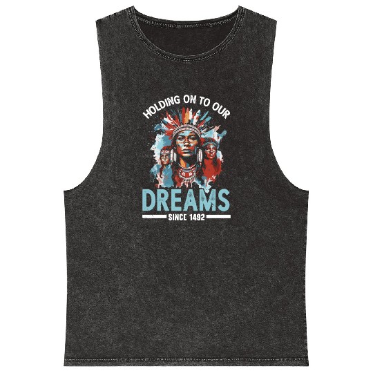 Aboriginal Indians Indigenous Native American Day Mineral Wash Tank Tops