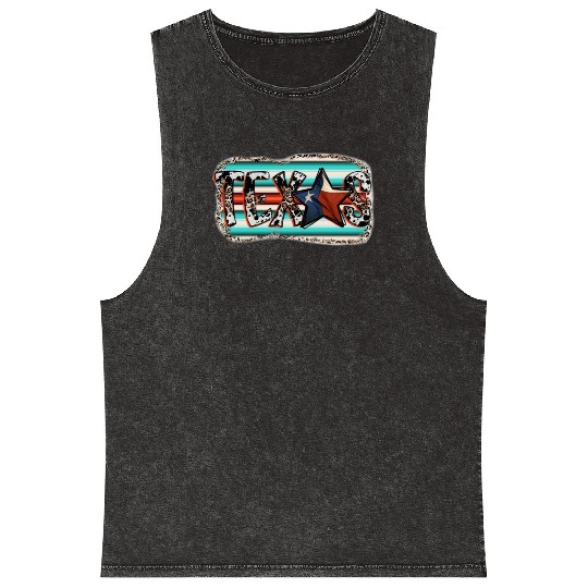 Texas For all who love Texas Mineral Wash Tank Tops